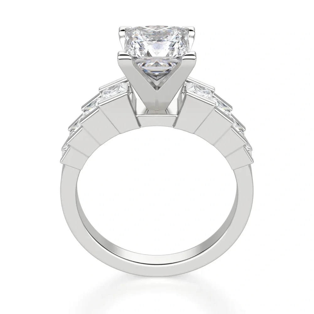 Diamond Nexus 2.4ct Princess Cinderella ring set - Picture 2 of 11